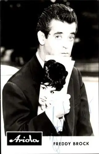Autogrammkarte Sänger Fredy Brock, Autogramm