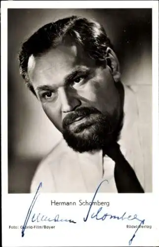 Ak Schauspieler Hermann Schomberg, Portrait, Autogramm