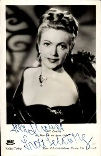 Ak Schauspielerin Gretl Schörg, Portrait, Autogramm, Film Hab ich nur deine Liebe