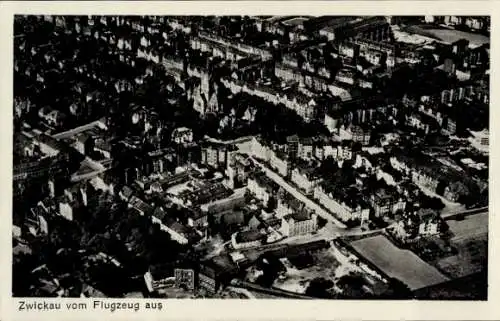 Ak Zwickau in Sachsen, Luftaufnahme von  Stadtansicht,  Gebäude