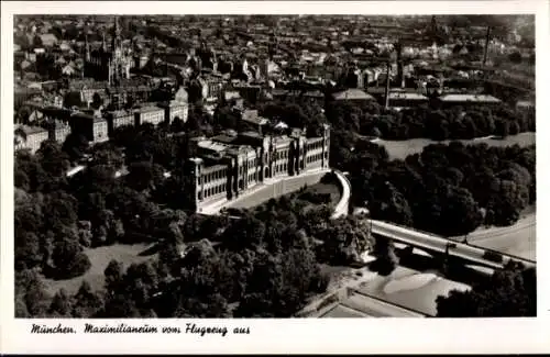 Ak München, Fliegeraufnahme, Maximilianeum