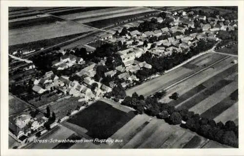 Ak Schwabhausen in Thüringen, Fliegeraufnahme