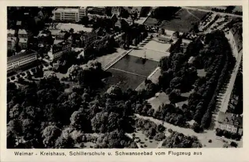 Ak Weimar in Thüringen, Fliegeraufnahme