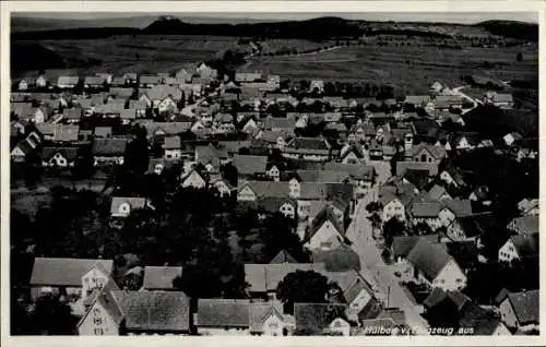 Ak Hülben in der Schwäbischen Alb, Luftaufnahme von  Wohngebäude und Straßen, ländliche Umgebung