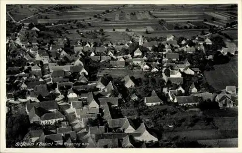 Ak Grissheim Grißheim Neuenburg am Rhein Baden, Luftaufnahme