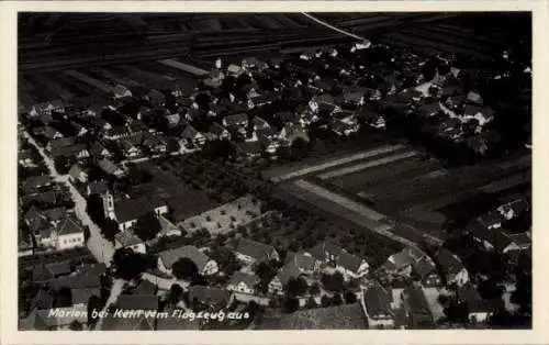 Ak Marlen Kehl am Rhein, Luftaufnahme Marlen, Häuser, Felder, Landschaft, Flugzeug Perspektive