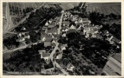Ak Leinfelden Echterdingen auf den Fildern, Fliegeraufnahme