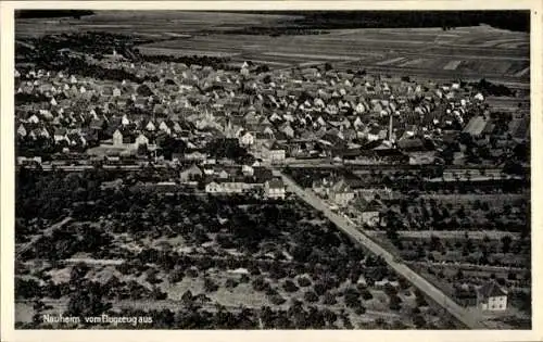 Ak Nauheim im Kreis Groß Gerau Hessen, Luftaufnahme von  Wohngebäude, Landschaft, Straßen