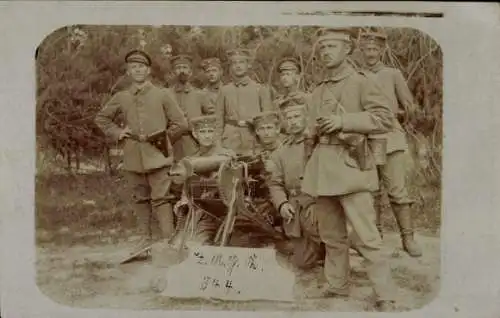 Foto Ak Deutsche Soldaten in Uniformen, MG-Trupp 344