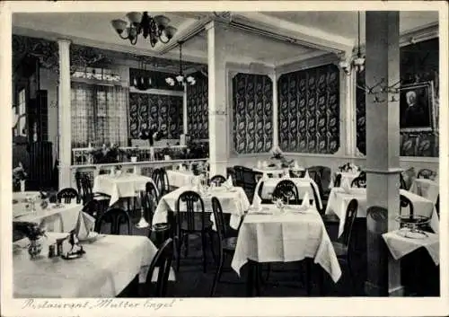 Ak Wiesbaden in Hessen, Wein- und Bier-Restaurant Mutter Engel, Langgasse 52