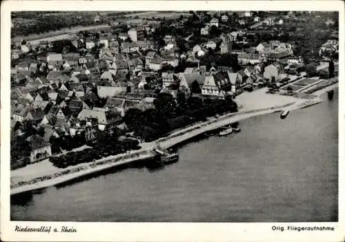 Ak Niederwalluf am Rhein Hessen, Fliegeraufnahme