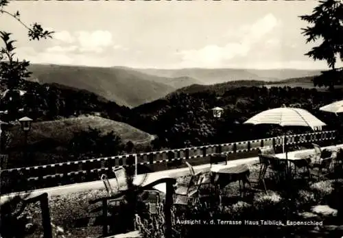 Ak Espenschied Lorch im Rheingau Hessen, Höhengasthaus Talblick, Terrasse, Inh. H. Korn