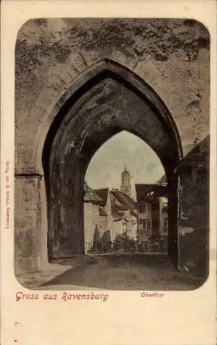 Ak Ravensburg in Württemberg Oberschwaben, Obertor