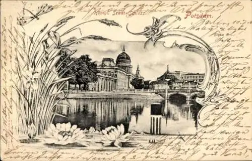 Passepartout Ak Potsdam, Schloss