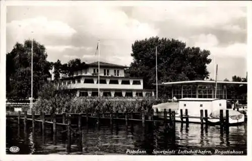 Ak Potsdam, Sportplatz, Luftschiffhafen, Regattahaus