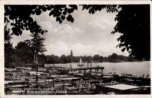 Ak Potsdam, Gaststätte Havelgarten, Terrasse