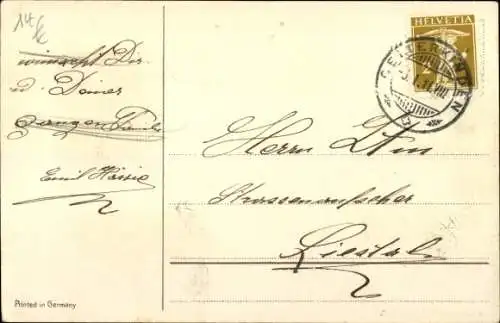 Ak Glückwunsch Neujahr, Kind, Schwein, Kalender, Glücksklee