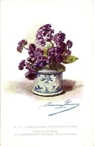 Künstler CPA Reklame, Phosphatine Falieres, Heliotrope