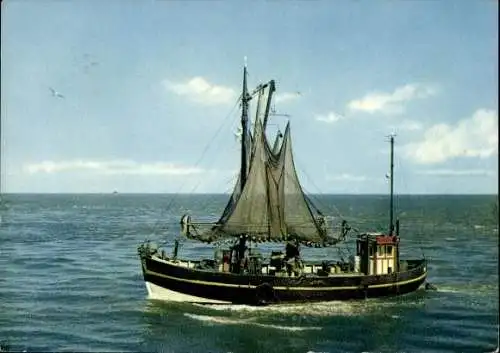 Ak Fischerboot auf dem Meer
