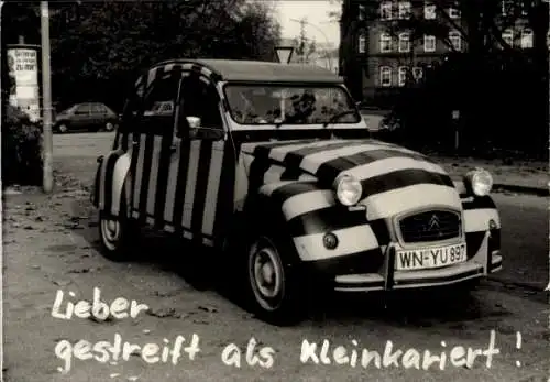 Foto Auto, Lieber gestreift als Kleinkariert