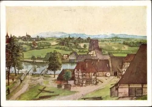Künstler Ak Dürer, Albrecht, Die Drahtziehmühle