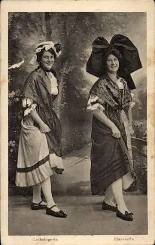 Ak Alsacienne, Lothringerin, Elsässerin in Tracht