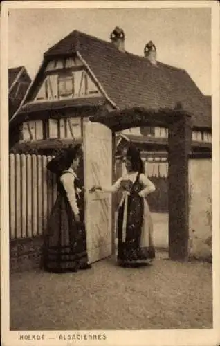 Ak Alsacienne, Elsässerinnen in Tracht