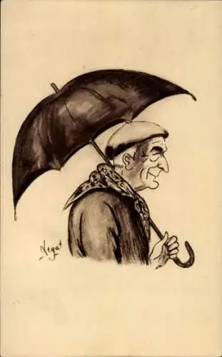 Künstler Ak Legay, Type de Vieillard Basque