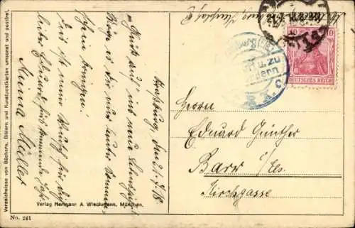 Künstler Ak Schriftsteller Theodor Körner, Portrait