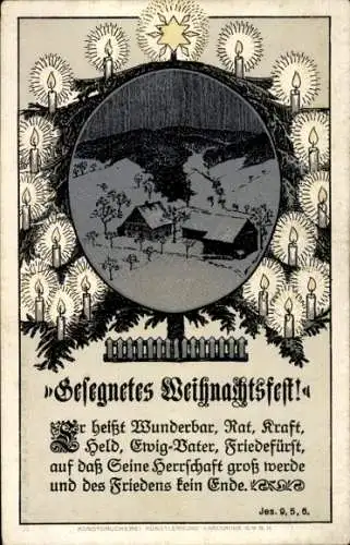 Ak Glückwunsch Weihnachten, Bibelzitat, Er heißt Wunderbar, Rat, Kraft..., Jes. 9,5,6
