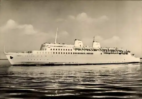 Ak Sassnitz auf Rügen, Eisenbahnfährschiff der Deutschen Reichsbahn MS „SASSNITZ“, erbaut 1959...