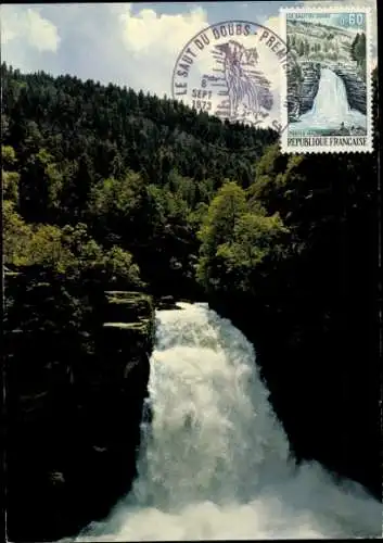 Ak Le Saut du Doubs, DOUBS PREM, LE SAUT DU, 60, SEPT, 1973, POSTES H, REPUBLIQUE FRANCAISE