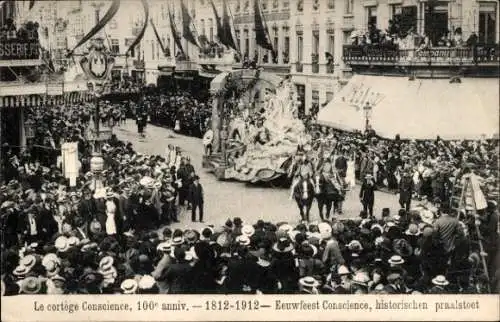 Ak Bruxelles Brüssel, Historischer Festumzug in Brüssel anlässlich des 100. Todestages von Hen...