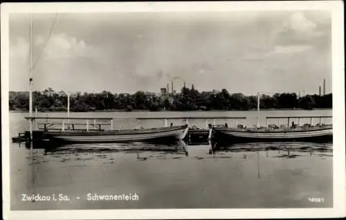 Ak Zwickau in Sachsen, Schwanenteich
