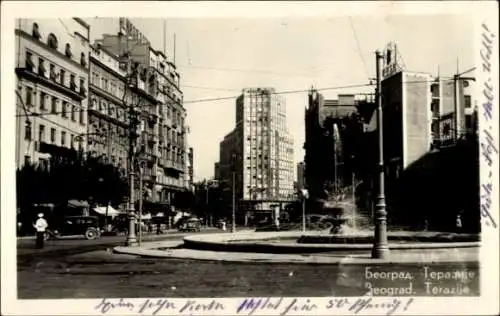 Foto Ak Belgrad Beograd Serbien, Hauptstraße