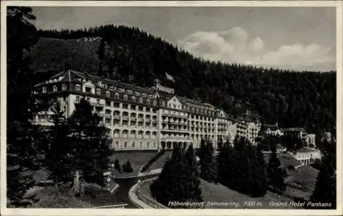 Ak Semmering Niederösterreich, Grand Hotel Panhans