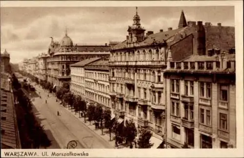 Ak Warszawa Warschau Polen, Ulica Marszalkowska, Marschallstraße