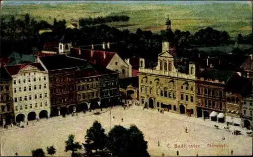 Ak České Budějovice Budweis Südböhmen, Namesti