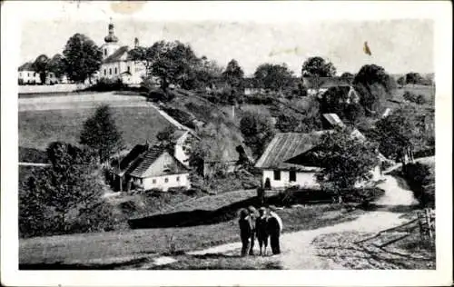 Ak Groß-Auerschim Velky Uhrinov Region Pardubice, Panorama
