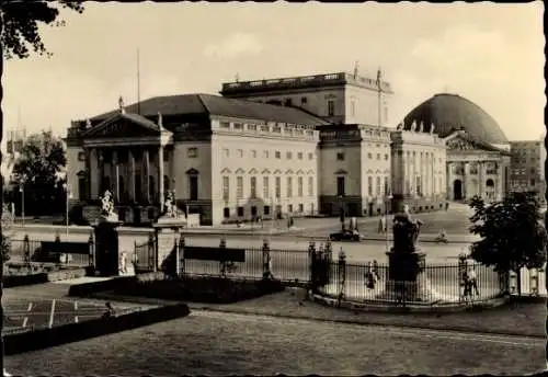 Ak Berlin Mitte, Deutsche Staatsoper, St. Hedwigs-Kirche