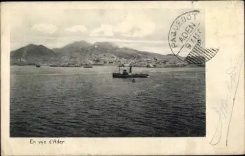 Ak Aden Jemen, Paketboot im Golf