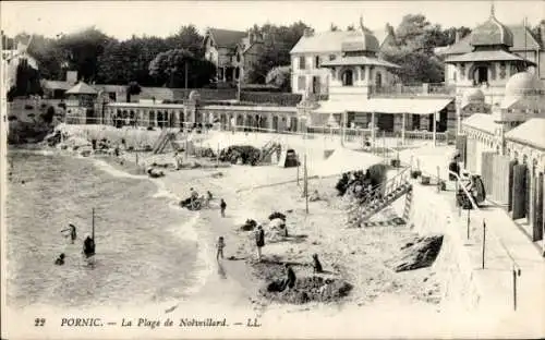 Ak Pornic Loire Atlantique, Strand von Noeveillard