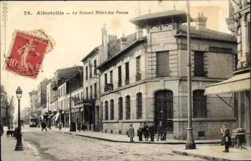 Ak Alfortville Val de Marne,  Le Nouvel Hôtel des Postes, Postgebäude,  Ansicht