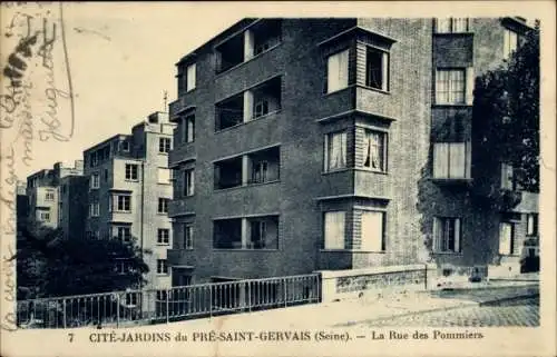Ak Le Pré Saint Gervais Seine Saint Denis, Rue des Pommiers