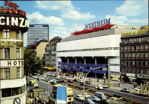 Ak Berlin Charlottenburg, Wertheim Gebäude, Kurfürstendamm