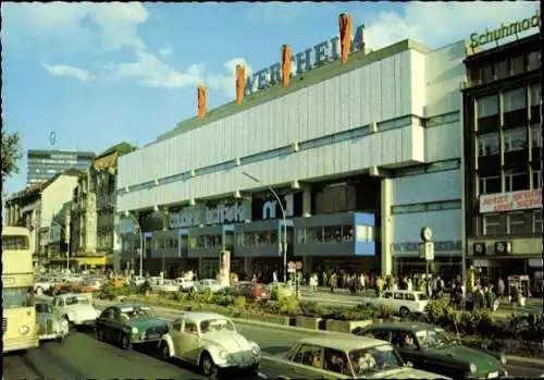 Ak Berlin Charlottenburg, Kurfürstendamm, Warenhaus Wertheim, Autos