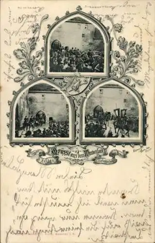 Ak Crostwitz in der Oberlausitz, Historisches Fest, Reiter