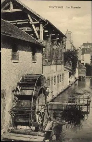 Ak Montargis Loiret, Wassermühle, Gebäude, Fluss,  Anlagen