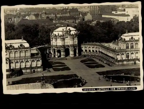 Ak Dresden Altstadt, Königlicher Zwinger, Luftaufnahme