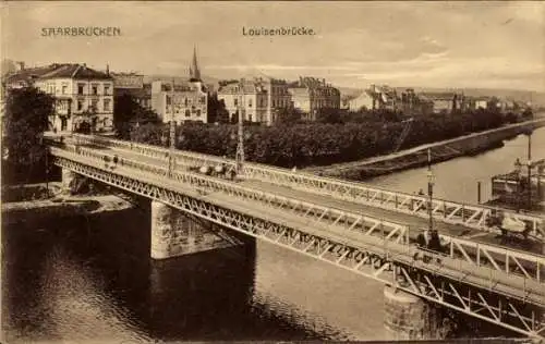 Ak Saarbrücken, Louisenbrücke